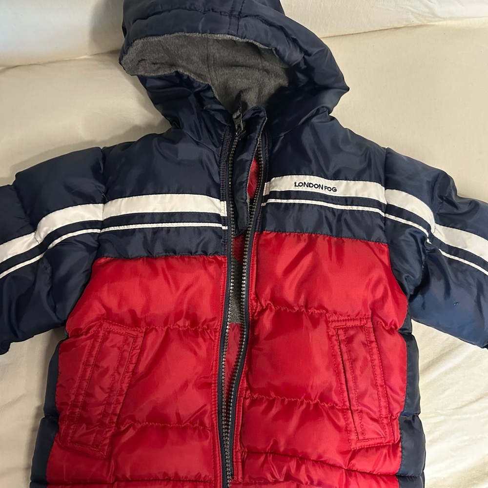 London Fog Gray and Red Jacket